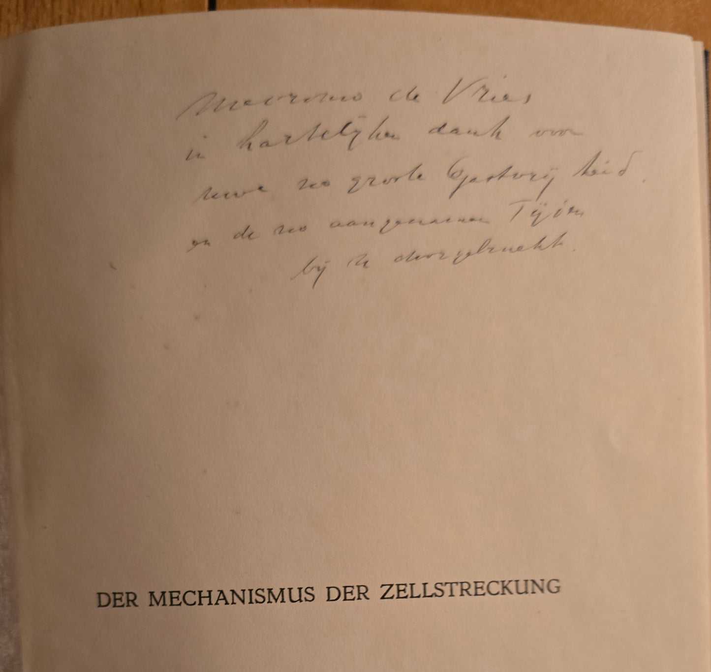 1931 Cell Elongation Thesis by Heyn | Dedicated to Mrs. de Vries | Utrecht Botany