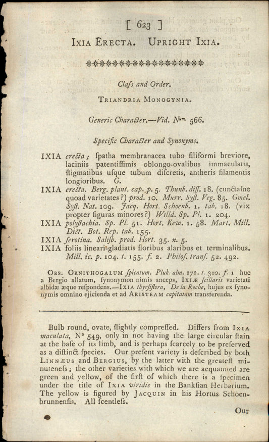 Plate 623 - Upright Ixia