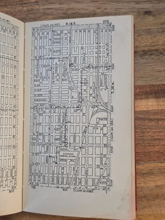Kandul’s Tillotson Pocket Map and Street Guide of Chicago and Suburbs by Thom...