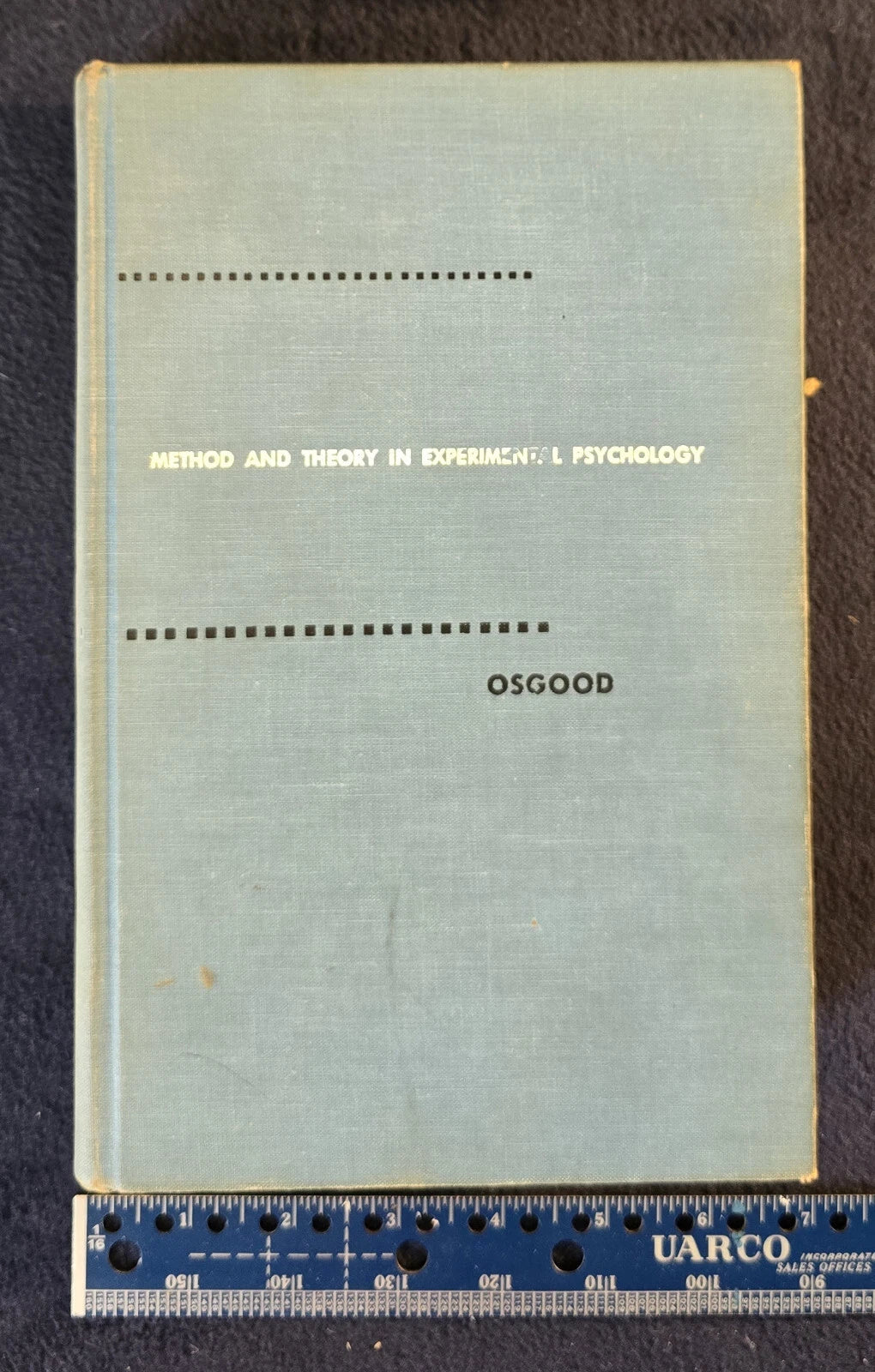 Vintage Osgood Method And Theory And Experimental Psychology 1959