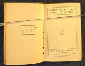 Modern Library Book 31.1, Rothschild's Fiddle -Antonin Chekhov
