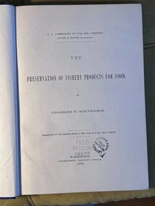 The Preservation of Fishery Products for Food- First (1889)