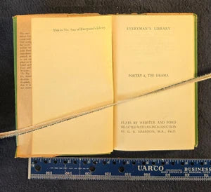 Plays by Webster & Ford - Everyman's Library #899 Vintage 1949 Hardcover