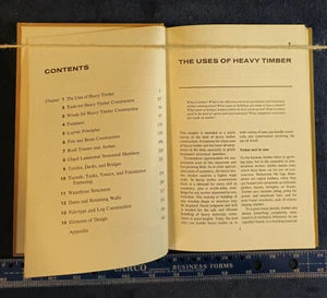 HEAVY TIMBER CONSTRUCTION By F R Oberg - Hardcover *Excellent Condition
