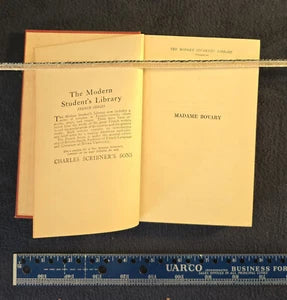 Madame Bovary 1930 Flaubert The Modern Student's Library French Series Hardcover