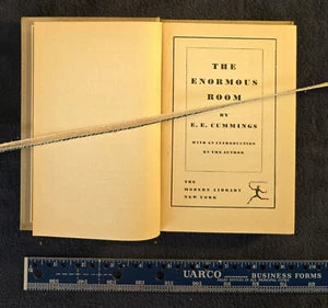 Vintage The Enormous Room - E.E. Cummings - Modern Library - 1934 Hardcover