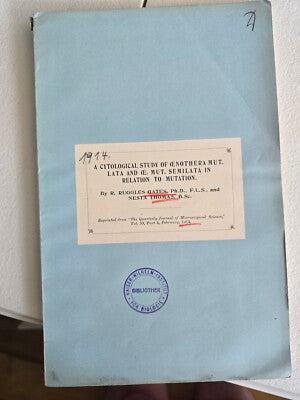 A Cytological Study of Oenothera mu by R. Ruggles Gates & Nesta Thomas