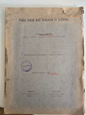 Pollen Tetrad Wall Formation in Lathraea (1924) by R. Ruggles Gates