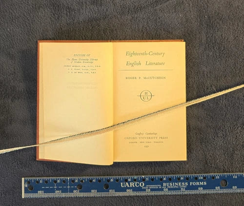 Vintage The Home University Library - Eighteenth Century English Literature 1950