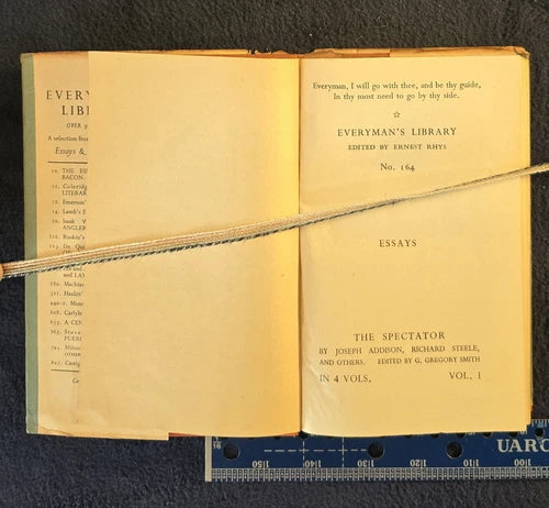 Vintage The Spectator Vol 1 Everyman's Library #164 1949 Hardcover