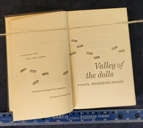 Valley Of The Dolls By Jacqueline Susann Vintage 1966 Random House First Edition