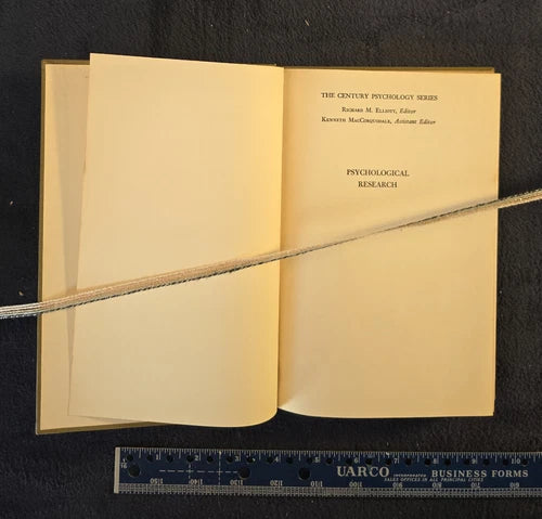 1957 Psychological Research - Benton J. Underwood - Appleton-Century-Crofts HC