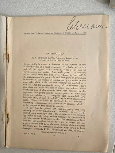Polyploidy (1924) by R. Ruggles Gates