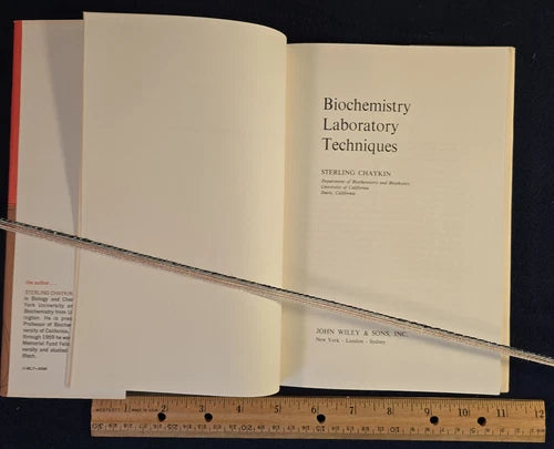Biochemistry Laboratory Techniques by Sterling Chaykin – First (1966)