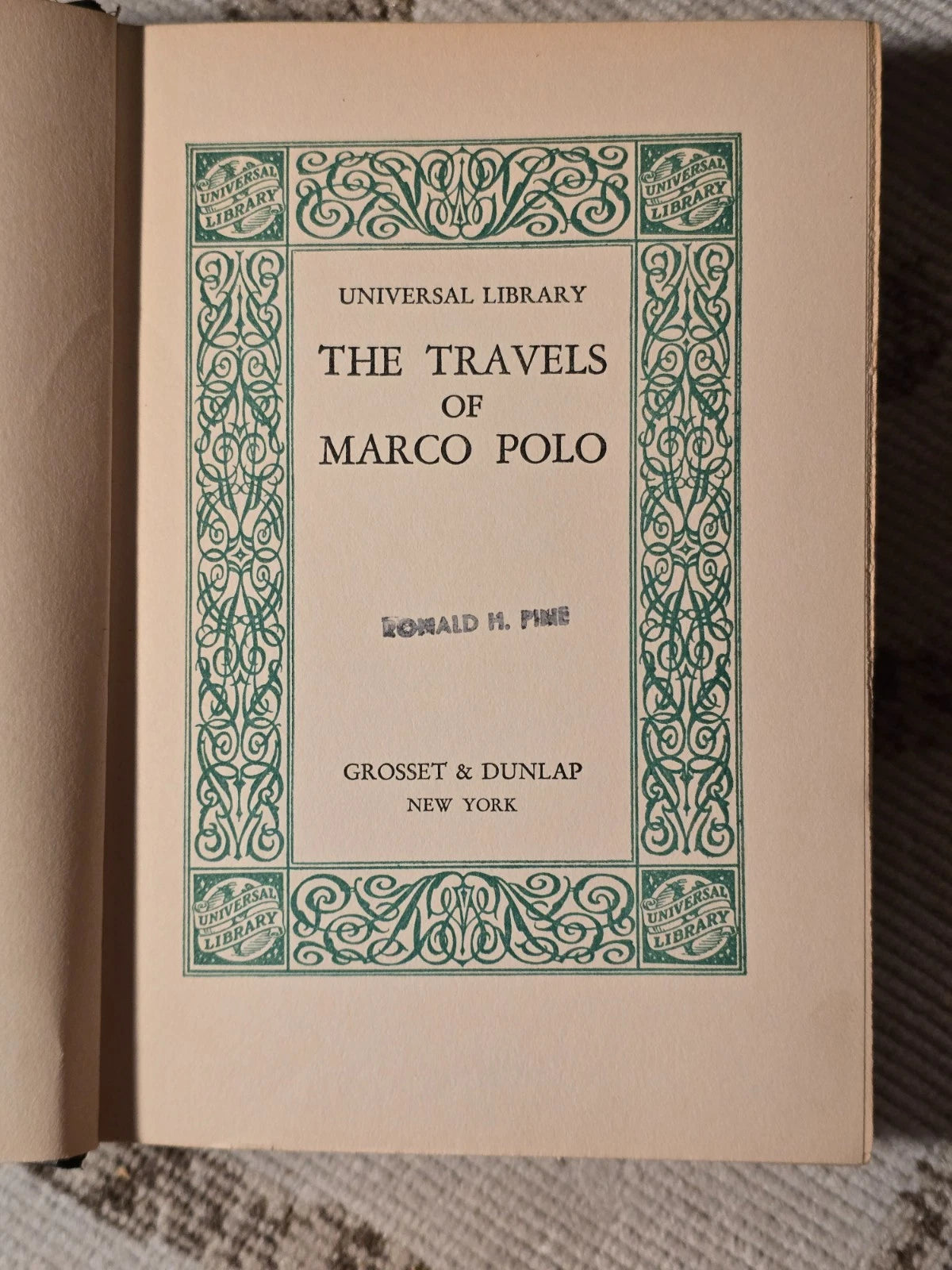 Travels of Marco Polo (Grosset & Dunlap, Universal Library HC)