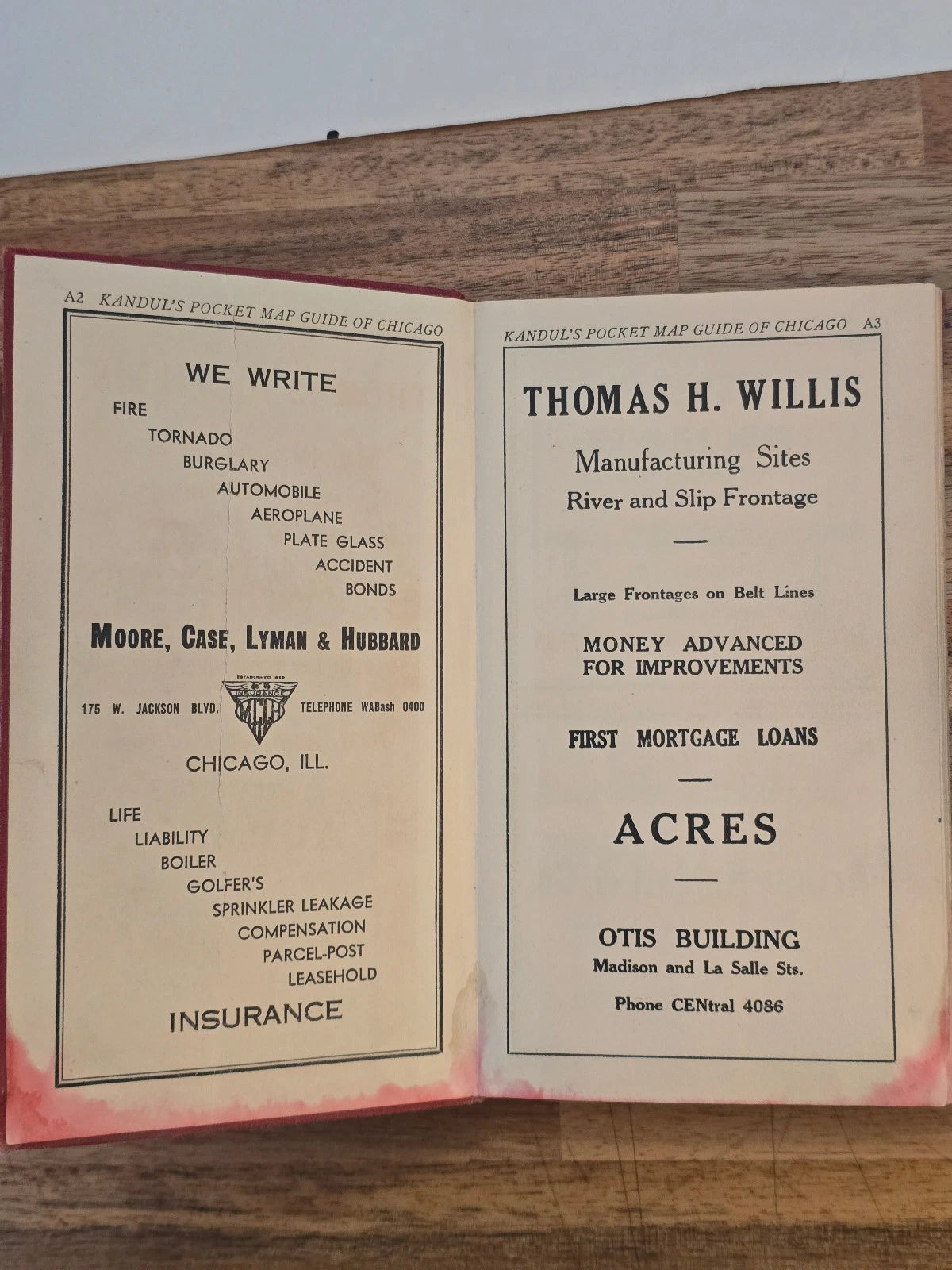Kandul’s Tillotson Pocket Map and Street Guide of Chicago and Suburbs by Thom...
