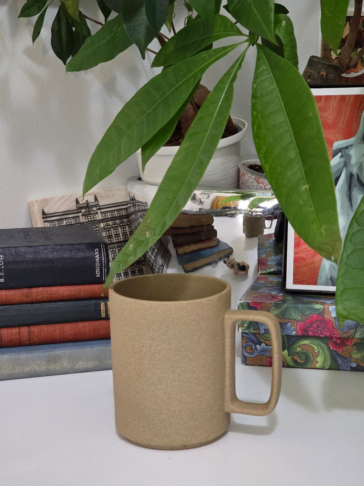 Hasami Porcelain Japan Tan Matte Textured Mug Ceramic Cup