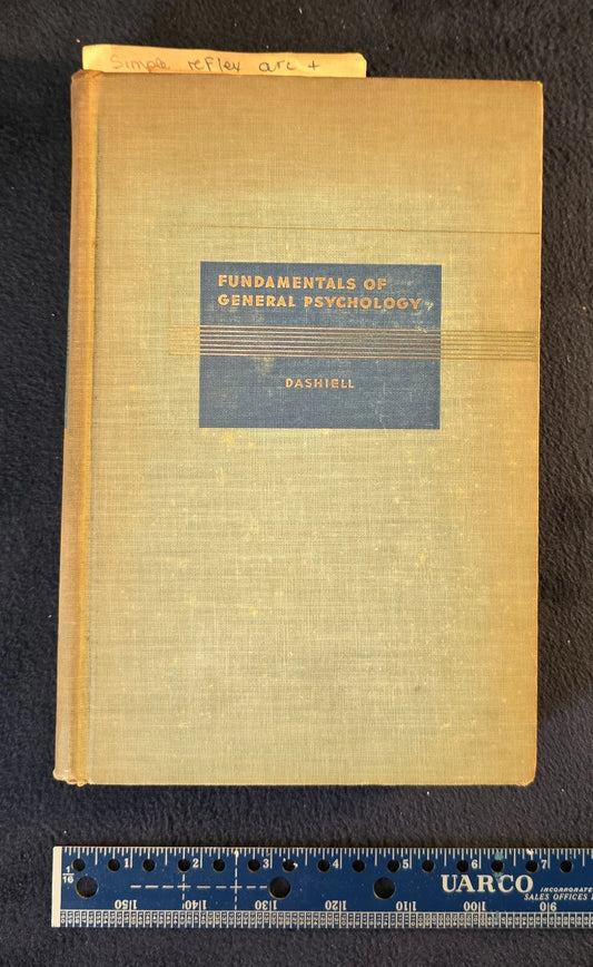 Fundamentals Of General Psychology - John F Dashiell Hardcover Vintage 1949