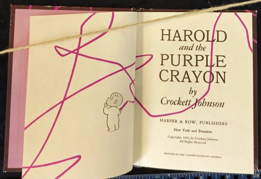 Harold And The Purple Crayon 1982  Crockett Johnson Harper & Row