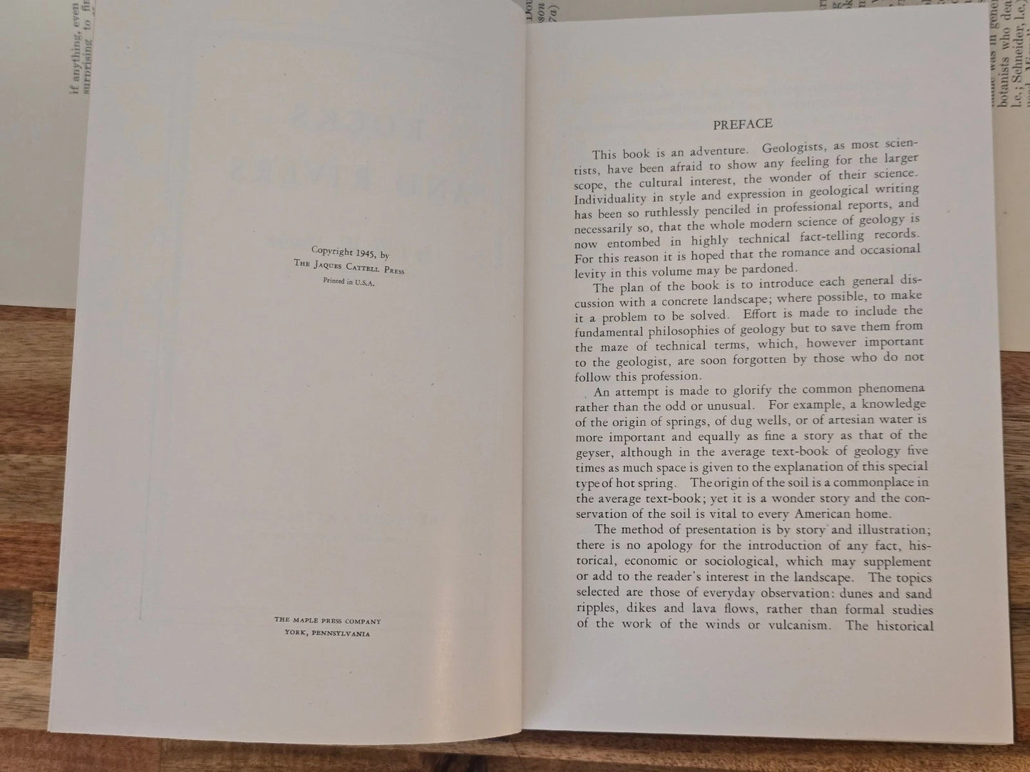 Rocks and Rivers of America by Ellis W. Shuler (1945) - Very Good Condition