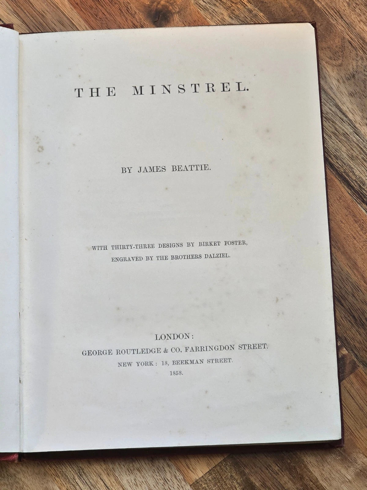 1858 The Minstrel James Beattie | Birket Foster Illustrations | George Routledge