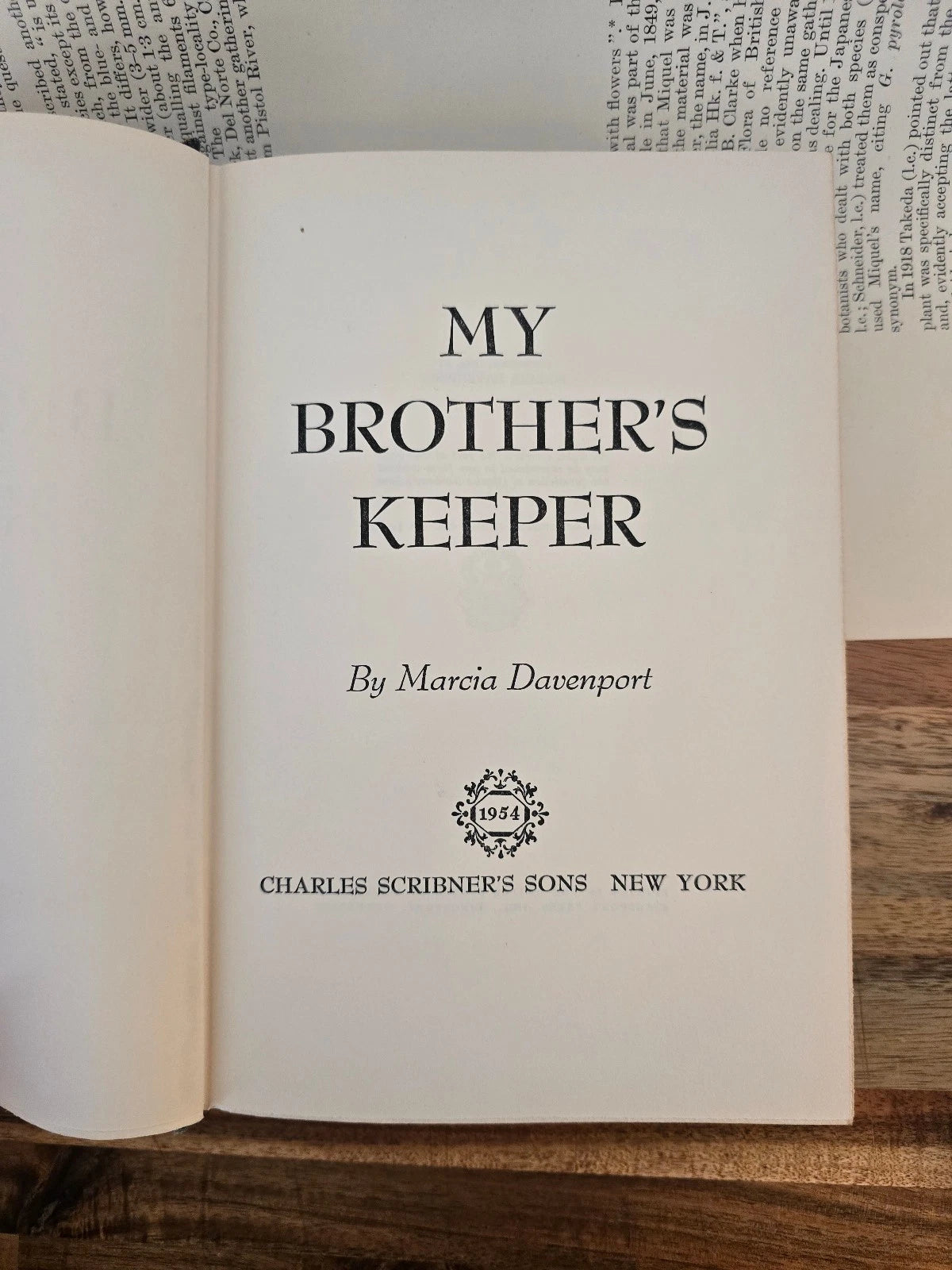My Brother’s Keeper by Marcia Davenport - Very Good Condition