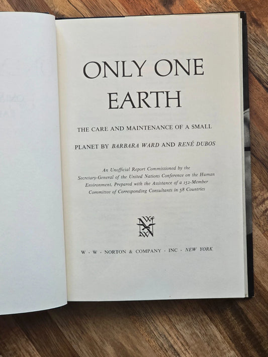 Only One Earth 1972 1st Ed. Ward & Dubos | UN Environment Report Ecology HC