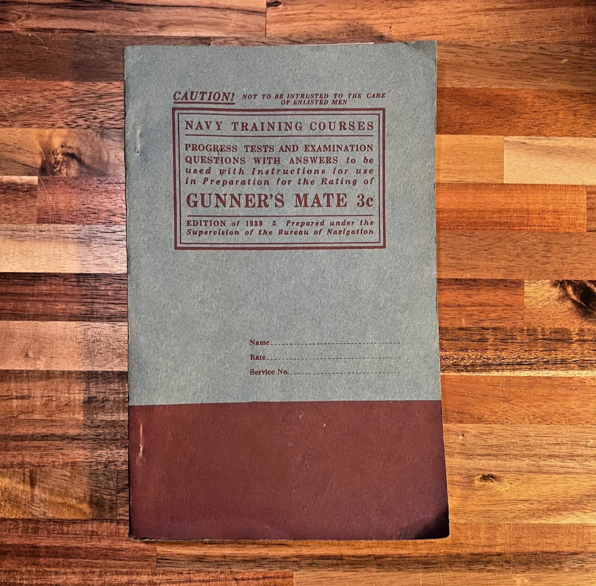 Navy Training Courses - Gunners Mate 3c - 1939 Edition