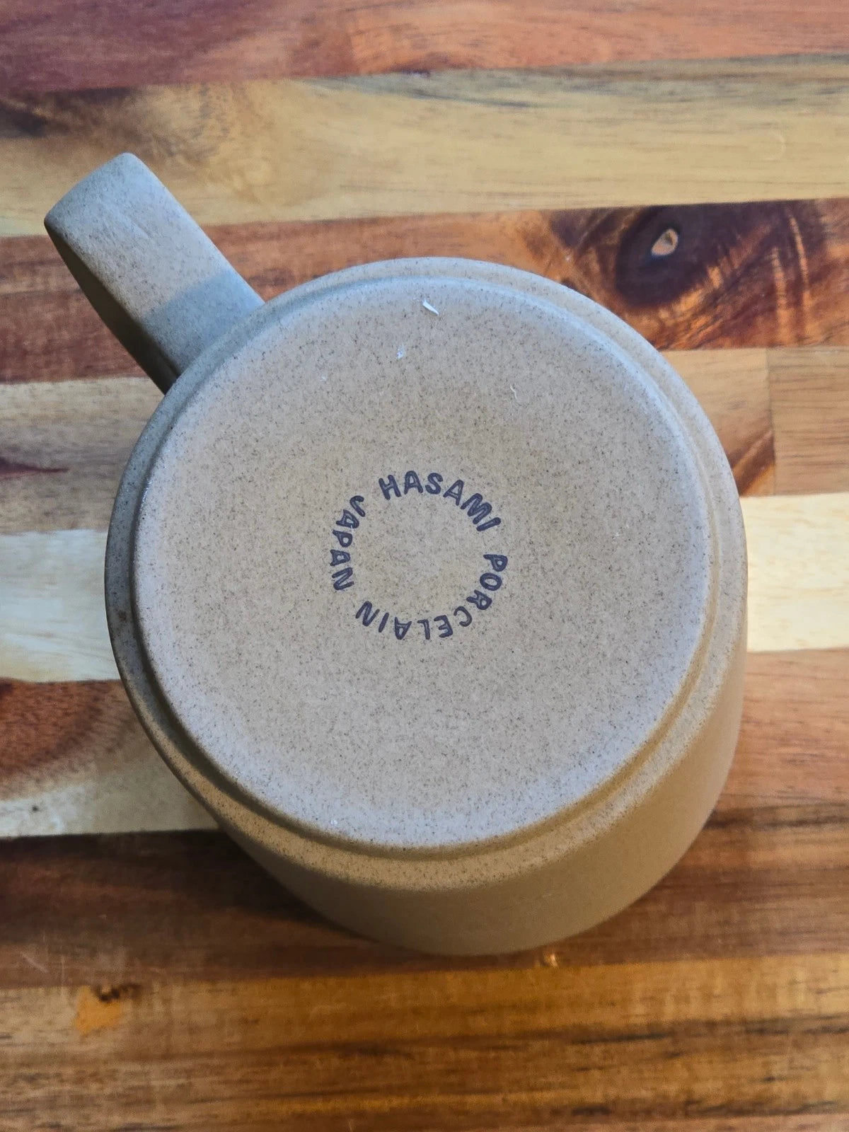 Hasami Porcelain Japan Tan Matte Textured Mug Ceramic Cup