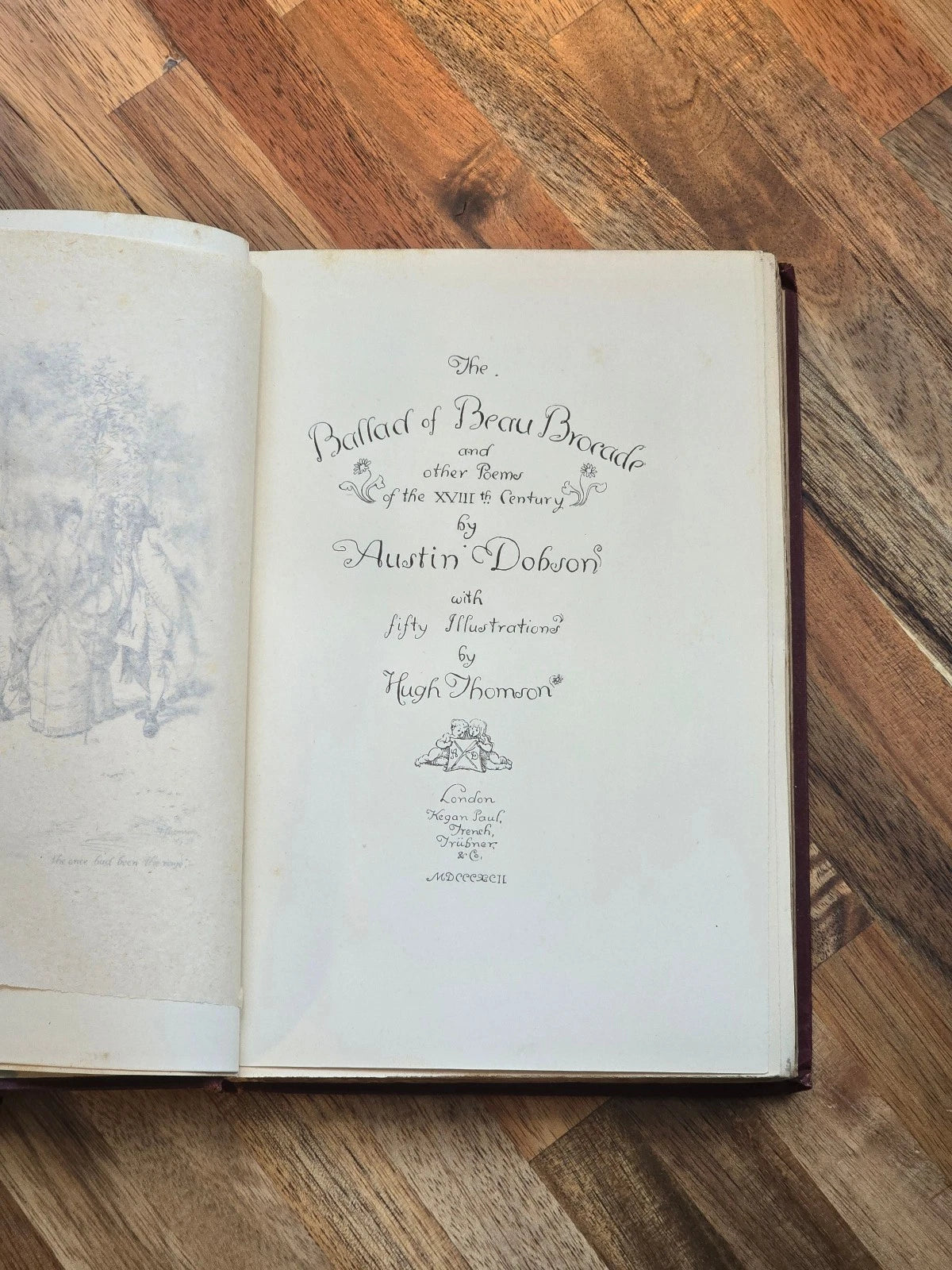 1892 The Ballad of Beau Brocade Austin Dobson Hugh Thomson Gilt Illustrated HC