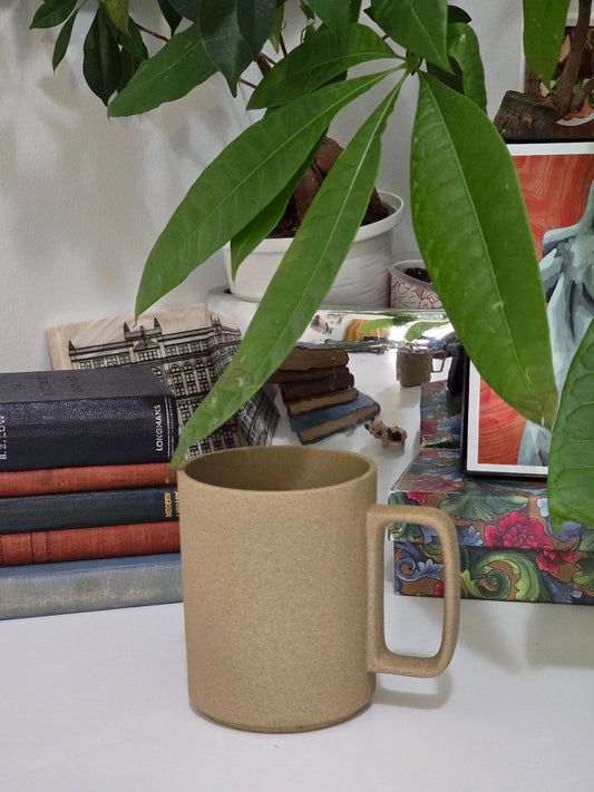 Hasami Porcelain Japan Tan Matte Textured Mug Ceramic Cup