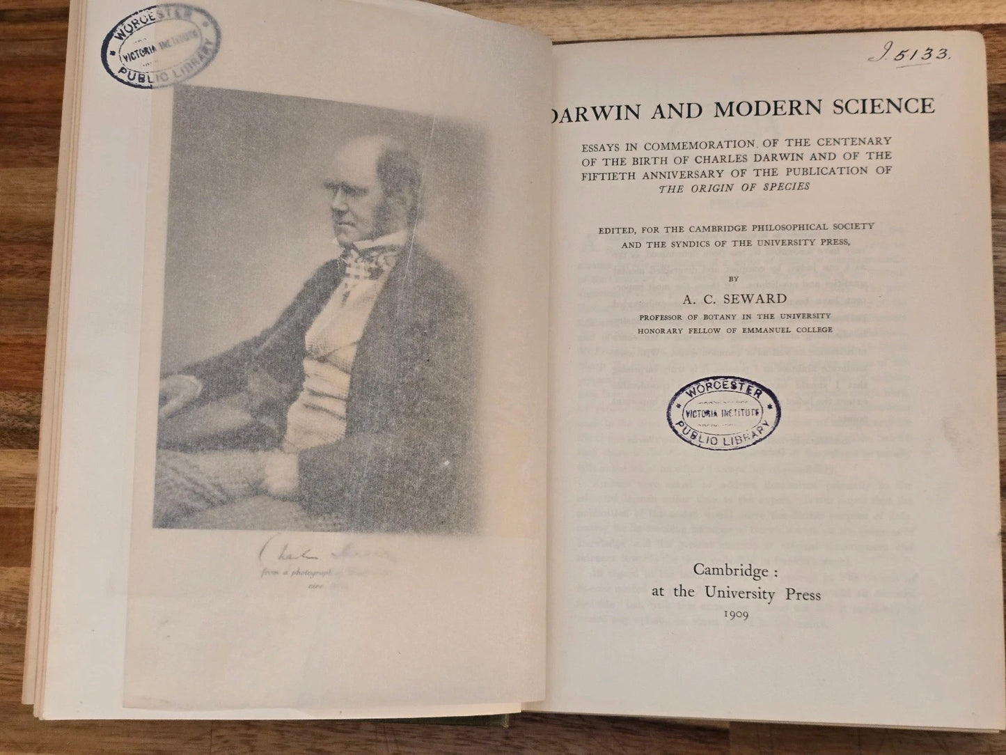 Darwin and Modern Science by A.C. Seward (editor) (1909)