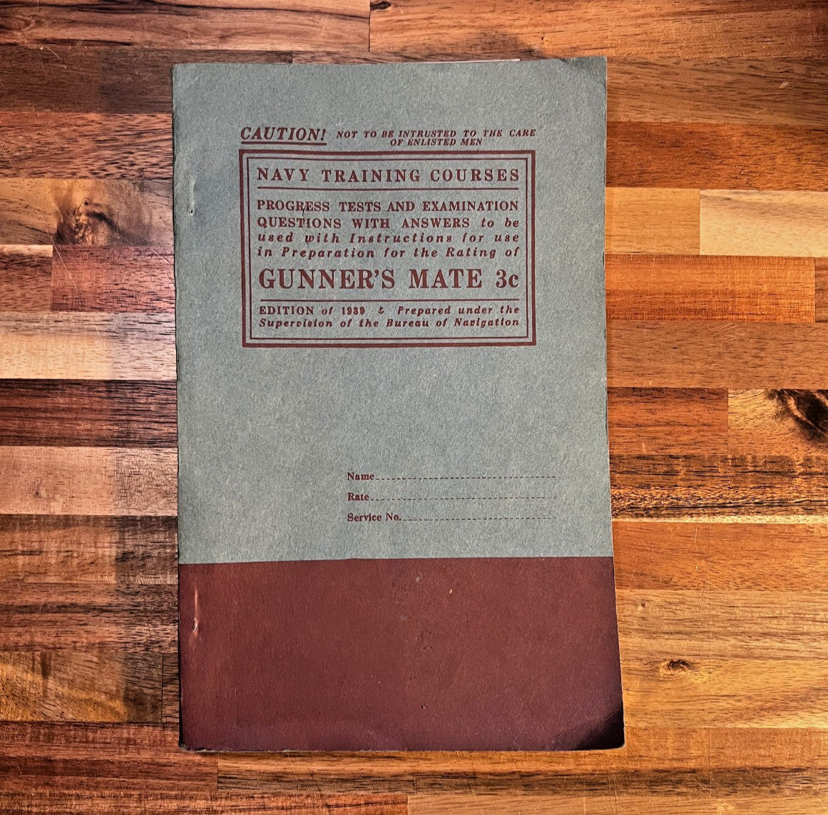 Navy Training Courses - Gunners Mate 3c - 1939 Edition