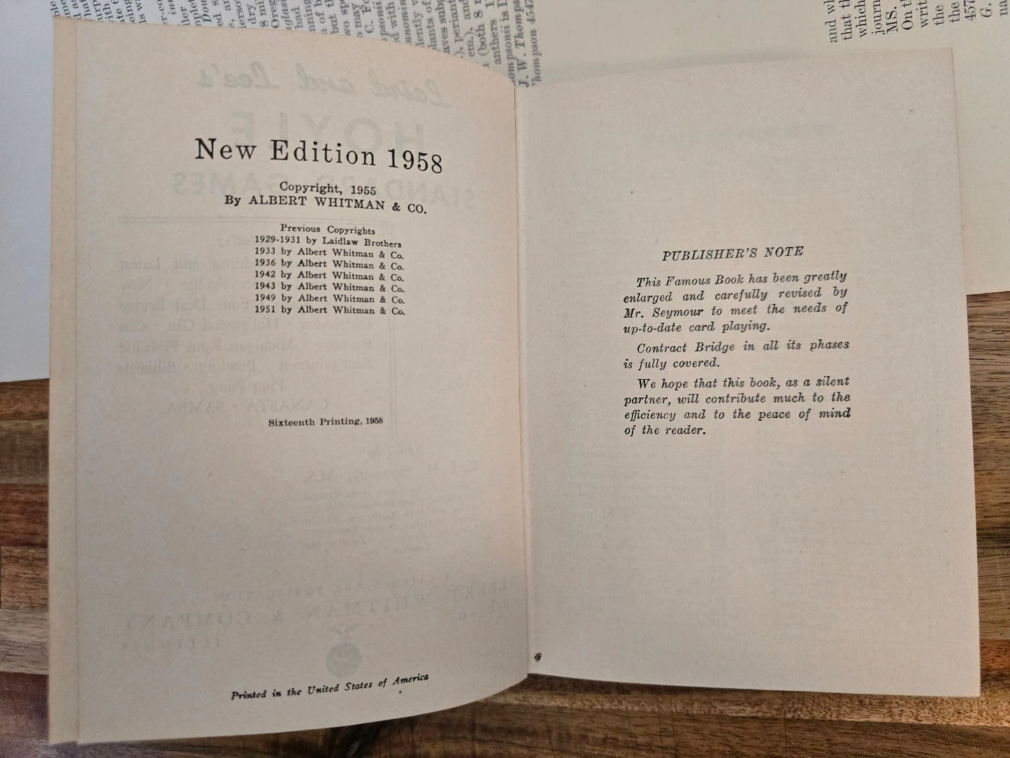 The New Hoyle Standard Games by Edited by Paul H. Seymour - New Edition - Ver...