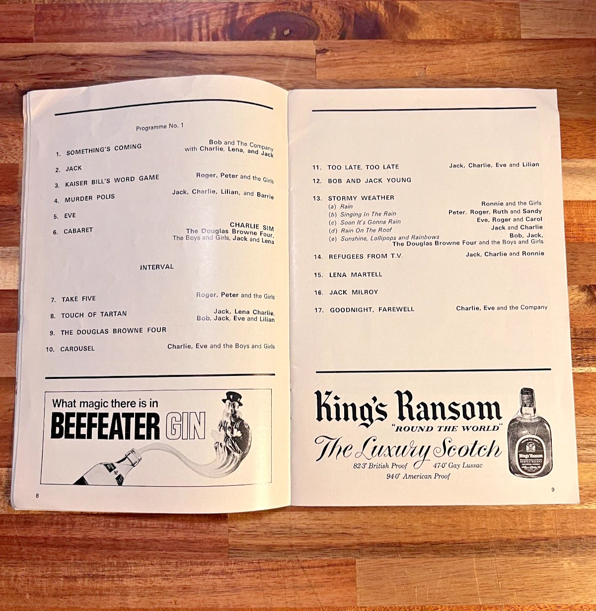 Jack Milroy Show Playbill June 1967 King’s Theatre Edinburgh Comedy