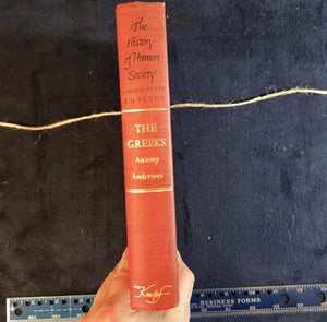 The Greeks : The History of Human Society 1967 First American Edition - Andrewes