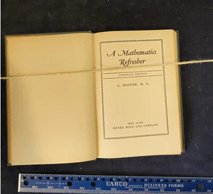 A Mathematics Refresher - 1942 - A Hooper Holt - Vintage Math Textbook