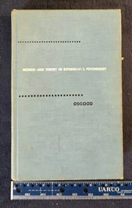 Vintage Osgood Method And Theory And Experimental Psychology 1959