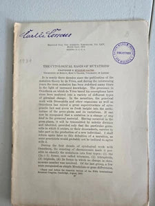 The Cytological Basis of Mutations (1931) by R. Ruggles Gates