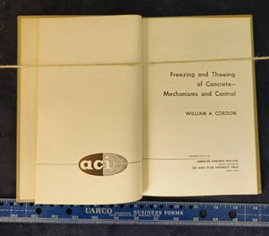 Freezing and thawing of concrete;: Mechanisms and control (ACI monograph)