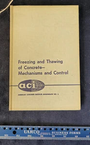 Freezing and thawing of concrete;: Mechanisms and control (ACI monograph)