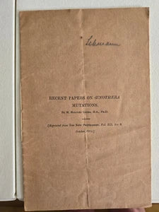 Recent Papers on Oenothera Mutations (1913) by R. R. Gates