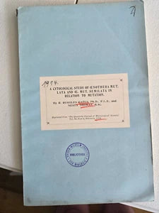 A Cytological Study of Oenothera mu by R. Ruggles Gates & Nesta Thomas